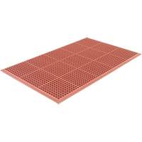 Tapis de s&eacute;rie Competitor, &agrave; fentes, 3' x 5' x 7/8", Orange, Caoutchouc naturel EastCoast Offshore Supplies