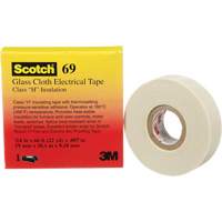 Scotch&reg; Glass Cloth Tape, 19 mm (3/4") W x 20 m (66') L, 7 mils, White EastCoast Offshore Supplies