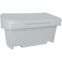 Heavy-Duty Outdoor Salt and Sand Storage Container, 24" x 48" x 24", 10 cu. Ft., Grey EastCoast Offshore Supplies