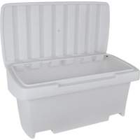 Heavy-Duty Outdoor Salt and Sand Storage Container, 24" x 48" x 24", 10 cu. Ft., Grey EastCoast Offshore Supplies