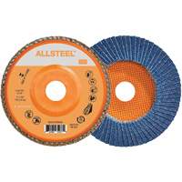 Disque &agrave; lamelles AllSteel, 7" x 7/8", Type 27, Grain 40, Alumine de zirconium EastCoast Offshore Supplies