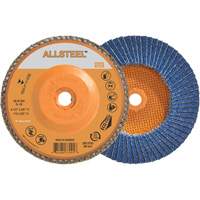 Disque &agrave; lamelles AllSteel, 4-1/2" x 5/8"-11, Type 27, Grain 40, Alumine de zirconium EastCoast Offshore Supplies