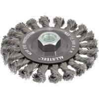 Brosse m&eacute;tallique AllSteel, Dia. 4-1/2", Fils 0,02", Arbre 5/8"-11, Acier EastCoast Offshore Supplies