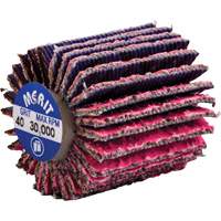 Mini-meule &agrave; lamelles filet&eacute;es, C&eacute;ramique d'alumine, Grain 40, 1" x 1" x 1/4"-20 EastCoast Offshore Supplies