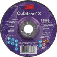 Cubitron 3 Depressed Centre Grinding Wheel, 4" x 1/4", 5/8" Arbor, Ceramic, Type T27 EastCoast Offshore Supplies