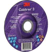 Cubitron 3 Cut-Off Wheel, 5" x 0.04", 7/8" Arbor, Type 27, Ceramic, 60 RPM EastCoast Offshore Supplies