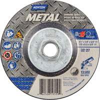Meule pour le m&eacute;tal, 4-1/2" x 1/4", Arbre 5/8"-11, Oxyde d'aluminium, Type 27 EastCoast Offshore Supplies