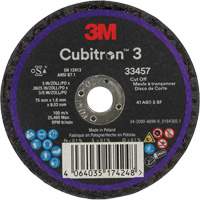 Cubitron 3 Cut-Off Wheel, 3" x 0.063", 3/8" Arbor, Ceramic EastCoast Offshore Supplies