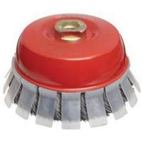 Knotted Wire Cup Brush with Protective Guard, 2-3/4" Dia. x 5/8"-11 Arbor EastCoast Offshore Supplies