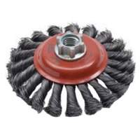 Twist Knot Saucer Cup Brush, 4" Dia., 0.02" Fill, 5/8"-11 Arbor, Steel EastCoast Offshore Supplies