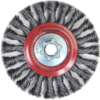 Full Cable Twist Wire Wheel, 4" Dia., 0.02" Fill, 5/8"-11 Arbor, Steel EastCoast Offshore Supplies