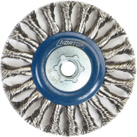 Full Cable Twist Wire Wheel, 4" Dia., 0.02" Fill, 5/8"-11 Arbor, Stainless Steel EastCoast Offshore Supplies