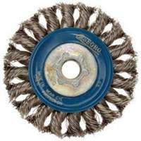 Full Cable Twist Wire Wheel, 5" Dia., 0.02" Fill, 5/8"-11 Arbor, Stainless Steel EastCoast Offshore Supplies
