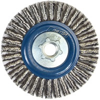 Stringer Bead Knot Wire Brush For Angle Grinders, 4" Dia., 0.02" Fill, 5/8"-11 Arbor, Stainless Steel EastCoast Offshore Supplies