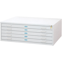 Steel Plan Files-5 Drawer, 5 Drawers, 53-3/8" W x 41-3/8" D x 16-1/2" H EastCoast Offshore Supplies