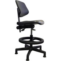Ergonomic Seating, Polyurethane, Black, 250 lbs. Capacity EastCoast Offshore Supplies