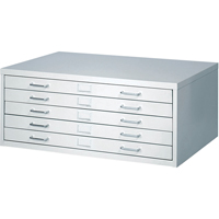FacilTM Flat File Cabinets, 5 Drawers, 40" W x 26" D x 16-3/8" H EastCoast Offshore Supplies