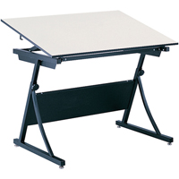 PlanMaster Height-Adjustable Drafting Table, 43" W x 29-1/2" - 37-1/2" H, Black EastCoast Offshore Supplies