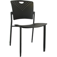 MaxX StaxX Stackable Chairs, Polypropylene, 17-1/4" High, 275 lbs. Capacity, Black EastCoast Offshore Supplies