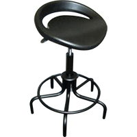 6000 Series Oversized Stool, Stationary, Adjustable, 25" - 30", Polyurethane Seat, Black EastCoast Offshore Supplies