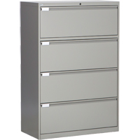 Lateral Filing Cabinet, Steel, 4 Drawers, 36" W x 18" D x 53-3/8" H, Grey EastCoast Offshore Supplies