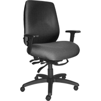 Cierra Heavy Duty Ergonomic Chairs, Fabric, Grey, 400 lbs. Capacity EastCoast Offshore Supplies