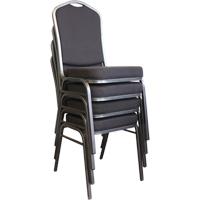 Stacking Chairs, Fabric, 37" High, 275 lbs. Capacity, Black EastCoast Offshore Supplies