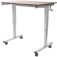 Postes de travail ajustables pour travail assis et debout , , 48-1/2" h x 59" la x 29-1/2" p, Noyer EastCoast Offshore Supplies