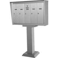 Single Deck Mailboxes, Pedestal -Mounted, 16" x 5-1/2", 3 Doors, Aluminum EastCoast Offshore Supplies