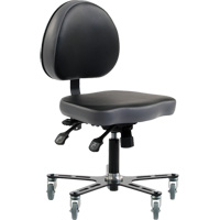 SF180 Multi-Tilt Ergonomic Chair, Mobile, Adjustable, Vinyl Seat, Black/Grey EastCoast Offshore Supplies