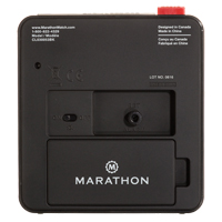 Desk Alarm Clock, Analog, Battery Operated, 3.5" W x 1.5" D x 3.75" H, Black EastCoast Offshore Supplies