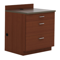 Modular Base Cabinet, 3 Drawers, 36" W x 25" D x 39" H, Mahogany EastCoast Offshore Supplies