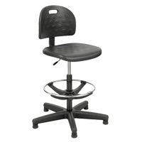 Soft Tough Stool, Stationary, Adjustable, 29" - 49", Polyurethane Seat, Black EastCoast Offshore Supplies