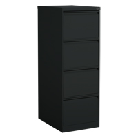 Vertical Filing Cabinet, Steel, 4 Drawers, 18-1/7" W x 25" D x 52" H, Black EastCoast Offshore Supplies