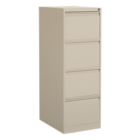 Vertical Filing Cabinet, Steel, 4 Drawers, 18-1/7" W x 25" D x 52" H, Beige EastCoast Offshore Supplies
