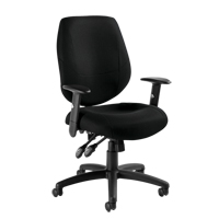 Chaise d'op&eacute;rateur Six 31, Tissu, Noir, Capacit&eacute; 250 lb EastCoast Offshore Supplies