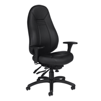 Chaise confortable &agrave; dos &eacute;lev&eacute;, Cuir, Noir, Capacit&eacute; 300 lb EastCoast Offshore Supplies