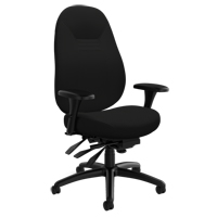 Chaise confortable &agrave; dos moyen, Polyester, Noir, Capacit&eacute; 300 lb EastCoast Offshore Supplies
