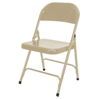 Folding Chair, Steel, Beige, 300 lbs. Weight Capacity EastCoast Offshore Supplies