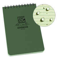 Pocket Top-Spiral Notebook, Soft Cover, Green, 100 Pages, 4" W x 6" L EastCoast Offshore Supplies