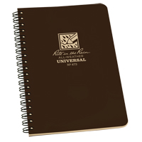 Side-Spiral Notebook, Soft Cover, Brown, 64 Pages, 4-5/8" W x 7" L EastCoast Offshore Supplies