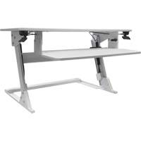 Poste de travail assis-debout Goya, Mod&egrave;le de bureau, 21" h x 35-2/5" la x 24" p, Blanc EastCoast Offshore Supplies