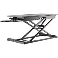 Goya Sit-Stand Workstation, Desktop Unit, 22" H x 31-1/2" W x 24" D, Black EastCoast Offshore Supplies