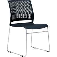 Activ Series Stacking Chairs, Polypropylene, 32-3/8" High, 275 lbs. Capacity, Black EastCoast Offshore Supplies