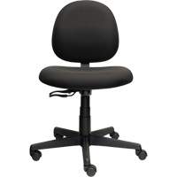 Chaise de travail &agrave; dossier bas Aspen, Tissu, Noir, Capacit&eacute; 275 lb EastCoast Offshore Supplies