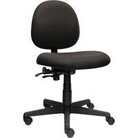 Chaise de travail &agrave; dossier bas Aspen, Tissu, Noir, Capacit&eacute; 275 lb EastCoast Offshore Supplies