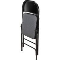 Deluxe Fabric Padded Folding Chair, Steel, Grey, 300 lbs. Weight Capacity EastCoast Offshore Supplies