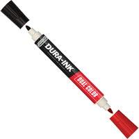 Marqueur &agrave; encre permanente et double couleur Markal Dura-Ink, Noir/Rouge, Pointe Ronde EastCoast Offshore Supplies