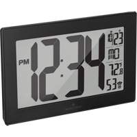 Self-Setting & Self-Adjusting Wall Clock with Stand, Digital, Battery Operated, Black EastCoast Offshore Supplies