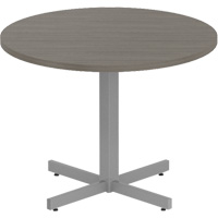 Newland Height-Adjustable Round Table, 36" L x 36" W x 29" H, 1" Top, Laminate, Brown EastCoast Offshore Supplies